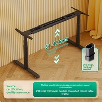 Cadre de table élévatrice électrique à double moteur, réglable en hauteur, avec structure en acier pour bureau commercial ou poste de travail informatique