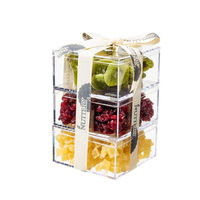 Boîte d'emballage en acrylique transparente de luxe pour bonbons, noix et chocolats
