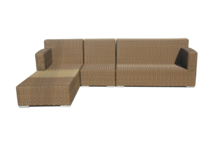 Ensembles de canapés modernes d'extérieur en rotin en forme de <span class=keywords><strong>L</strong></span> pour jardin d'hôtel en osier pour patio et loisirs - Product Image 2