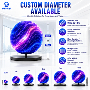 Pantalla LED Esférica Creativa <span class=keywords><strong>de</strong></span> Alta Gama Personalizada con Visualización <span class=keywords><strong>de</strong></span> 360 Grados P2.5-P4 para Interiores/Exteriores, Centros Comerciales y Tiendas Minoristas - Product Image 6