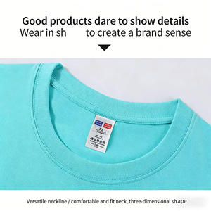 T-shirt unisexe décontracté en coton vierge de haute qualité, coupe oversize, impression numérique personnalisée du <span class=keywords><strong>logo</strong></span>, 230 g/m², t-shirt uni pour homme - Product Image 3