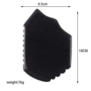 SPA acupuntura raspado cuerpo pie espalda cara cuello masajeador belleza Guasha tablero negro Bian piedra Gua Sha herramientas de masaje - Product Image 5
