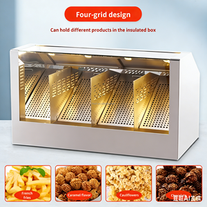 Vitrina Calentadora de Palomitas Comercial de Acero Inoxidable con Iluminación LED Personalizable para Snack <span class=keywords><strong>Bar</strong></span> - Product Image 3