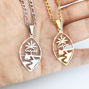 Joyas Guam Hawaii Collana Del Pendente Gioielli In Acciaio Inossidabile Placcato <span class=keywords><strong>Oro</strong></span> Albero di Cocco Collane Bijoux Acier Inoxydable <span class=keywords><strong>Collier</strong></span> - Product Image 4