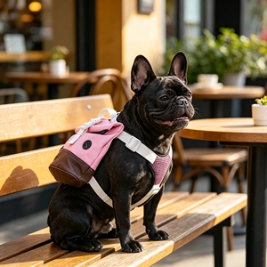 Arnés Transpirable de Malla Ajustable, Resistente al Agua, de Nailon/Poliéster, Diseño a Cuadros, para Perros Medianos, Manos Libres, para Senderismo y <span class=keywords><strong>Camping</strong></span> - Product Image 1
