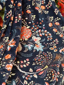 Tissu en velours de coton à imprimé floral, style indien, pour rembourrage, quilting et décoration, tissu de haute qualité, velours naturel, luxe - Product Image 3