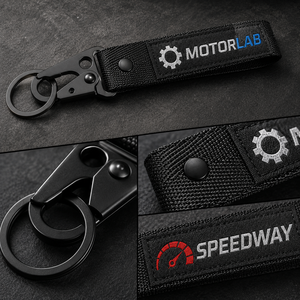 Llavero de cordón negro con estampado temático de carreras de fábrica certificado, sublimado, con logotipo de letra personalizado, pulseras para llaveros - Product Image 5