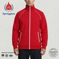Blouson Homme Personnalisé en Coton Épais, Col Montant, Fermeture Éclair Intégrale, Style Rétro Sportif, Passepoil Contrastant, Vêtement d'Extérieur – Fabrication Usine