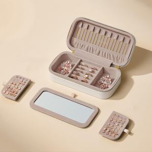 حقيبة سفر محمولة بسحاب، منظم متعدد الجيوب مع مرايا - Product Image 5