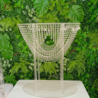 Nouveaux accessoires de mariage JINDA, support à fleurs décoratif en cristal acrylique, centre de table de mariage, décoration de fenêtre, fournitures