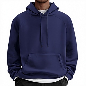 Sudadera con capucha negra para hombre con logo personalizado, media cremallera, bolsillo, forro polar suave, ecológica, transpirable, de secado rápido, tela de algodón de 270 g, acanalada - Product Image 1