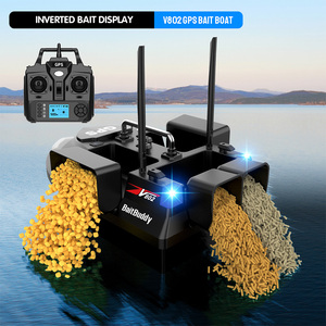 Bateaux à appâts de pêche à la carpe Flytec V802Pro GPS, 160 points d'ancrage, 4 bacs améliorés, double antenne, support pilote automatique, compatible avec un sondeur de poissons - Product Image 4