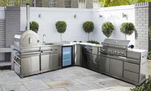 Grill rôtissoire à gaz Propane intégré, 30 pouces, avec 5 boutons lumineux LED bleu, pour BBQ d'enfants - Product Image 5