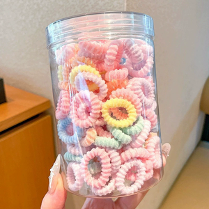 200 accessori ecologici per capelli elastici color caramella per bambini in scatola per capelli che non fanno male - Product Image 5