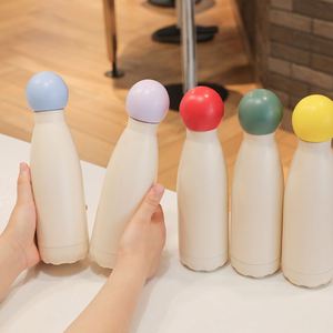 Custom logo 400ml 500ml Double Wall Insulated Gift Vacuum Flask 17oz Students Bowling Shaped Stainless Steel Sports Water Bottle - Product Image 2