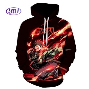 Venta al por mayor <span class=keywords><strong>Cosplay</strong></span> <span class=keywords><strong>Nezuko</strong></span> 3D Digital impreso sudadera japonés Anime hombres Demoned <span class=keywords><strong>Slayer</strong></span> Sudadera con capucha - Product Image 1