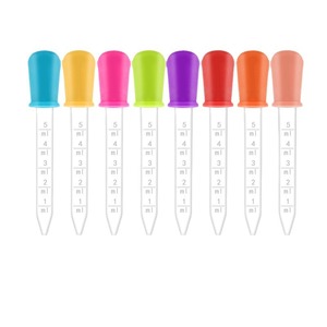 <span class=keywords><strong>Pipette</strong></span> de médecine en Silicone pour enfants de 5ml avec <span class=keywords><strong>outil</strong></span> de cuisson de gâteau de bricolage gradué sécurité détachable - Product Image 2