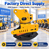 Forestry Tree Shear Grapple for 5-10 Ton Excavator Hydraulic Cutting Attachment NM400 Material Gear for Logs Timber Handling