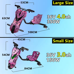8 pouces enfants électrique dérive Trike fou dérive chariot batterie au Lithium moteur d'entraînement <span class=keywords><strong>E</strong></span>-Scooter 3 roues vitesse chariot dérive électronique - Product Image 3