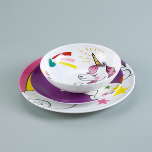 <span class=keywords><strong>Vajilla</strong></span> <span class=keywords><strong>Infantil</strong></span> de <span class=keywords><strong>Melamina</strong></span> con Diseño Divertido de Unicornio, Platos de 8.25 Pulgadas para Niños, Venta Caliente - Product Image 5