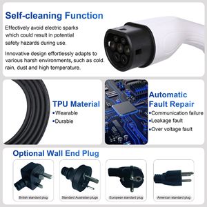 Station de recharge de <span class=keywords><strong>voiture</strong></span> électrique portable, <span class=keywords><strong>chargeur</strong></span> AC embarqué pour véhicule électrique, <span class=keywords><strong>chargeur</strong></span> rétractable <span class=keywords><strong>4</strong></span> en 1 pour <span class=keywords><strong>voiture</strong></span> - Product Image 4