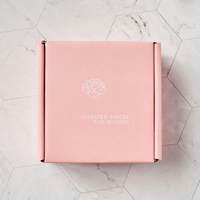 kundenspezifisches drucklogo rosa versandtasche versand wellpappe-faltschachtel für kleidung & schuhe verpackung
