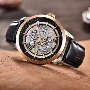 Reloj de Cuero de Moda PAGANI DESIGN 1638, Nuevo, de Primera Marca, para Hombre, Automático, Mecánico, Esqueleto, Resistente al Agua, 2025 - Product Image 2