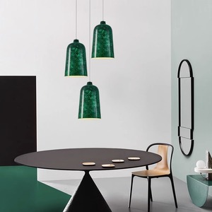 Luminaire suspendu LED réglable en hauteur, design nordique créatif et romantique, vert, design haut de gamme, en fer, pour restaurant, bar, comptoir - Product Image 4
