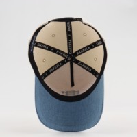 Casquette Snapback Personnalisable Homme Femme Broderie 3D Bicolore Crème Bleu Clair Streetwear Structurée Style Baseball
