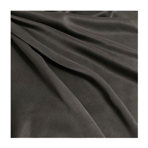 Tessuto in Raso di Seta 19 Momme Lavato a Sabbia 100% Pura Seta Colore Nero per Confezionamento Abiti - Product Image 1