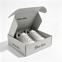 Boîtes d'expédition en carton ondulé à bas prix avec logo personnalisé, emballage en papier recyclable pour chaussures et vêtements, emballage pliable à rabat