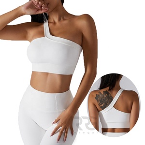 China compras en línea oblicuo solo hombro Yoga sujetador de una pieza hermosa espalda deportes <span class=keywords><strong>ropa</strong></span> interior Yoga <span class=keywords><strong>ropa</strong></span> - Product Image 1