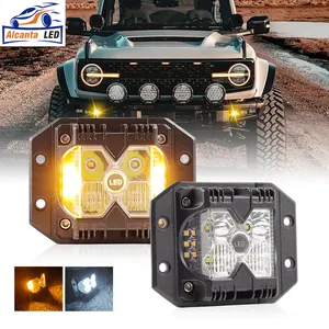 Luz LED para veículos off-road, acessório modificado para veículos off-road, luz de trabalho para caminhonete automotiva de 3 polegadas