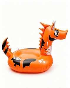 Bouée gonflable dinosaure de dessin animé, PVC épais avec poignées de sécurité, <span class=keywords><strong>radeau</strong></span> anti-fuite pour enfants et adultes, piscine et <span class=keywords><strong>plage</strong></span>, lac - Product Image 1
