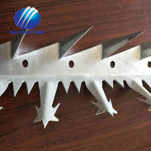 Offre Spéciale pointe de mur anti-escalade de haute sécurité pointe de mur de rasoir avec fil barbelé de finition enduit de poudre d'acier galvanisé pour des prisons - Product Image 5