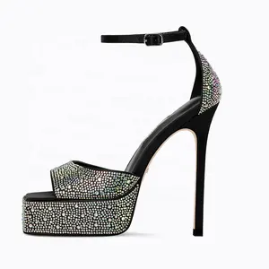 2023 Mode Großhandel benutzer definierte Leder Stoff Büro elegante sexy spitze Zehen dünne High Heels Frauen Kleid Schuhe