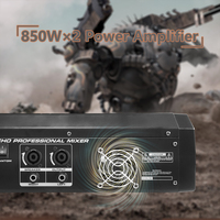 Table de mixage audio professionnelle GAX-ED6, égaliseur puissant à 7 bandes, table de mixage audio avec commutateur USB pour karaoké, scène, KTV