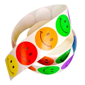 Autocollants colorés et mignons en forme de visage souriant pour scrapbooking et loisirs créatifs - Product Image 5