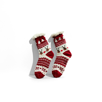 Chaussettes de Noël à motif animalier double couche de qualité supérieure pour filles