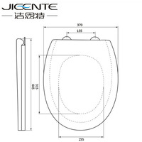 Ronde De Taille Standard En Plastique à Dégagement Rapide Couverture de Siège de Toilette à Fermeture Douce