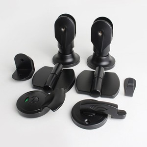 Kit de quincaillerie pour cloisons de toilettes en acier inoxydable 304, charnières, serrures, pieds de support, style moderne et minimaliste - Product Image 2