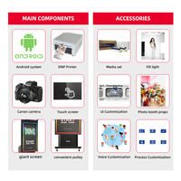 Ai Mirror Photo Booth Máquina expendedora Logo Software y fotografía personalizada Kits de fotomatón coreano Soporte multidispositivo