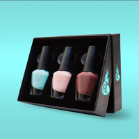 Boîtes de vernis à ongles imprimées en CMJN personnalisées Boîte d'emballage vide et écologique pour bouteilles de soins des ongles en gel cosmétique
