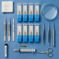 Follicare 0.7 - 0.9 mm Outil d'extraction en acier inoxydable à lame dentelée certifié CE pour greffe de cheveux
