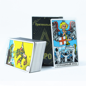 Jeu de cartes de tarot <span class=keywords><strong>Oracle</strong></span> personnalisé imprimé en usine cartes de tarot magiques en langue russe avec guide - Product Image 4