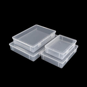 Cajas de Almacenamiento de Plástico Transparente, Rectangulares, Apilables, con Tapa, para Joyería, Electrónicos, Papelería, Organizador de Escritorio, Hecho en Zhejiang - Product Image 1