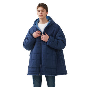 Veste surdimensionnée de style couverture imperméable en <span class=keywords><strong>polaire</strong></span> personnalisée pour l'hiver sweat à capuche pour famille adultes avec capuche - Product Image 2