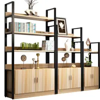 Деревянный книжный шкаф для гостиной, металлическая деревянная книжная полка, Стальная Полка для хранения для дома и офиса