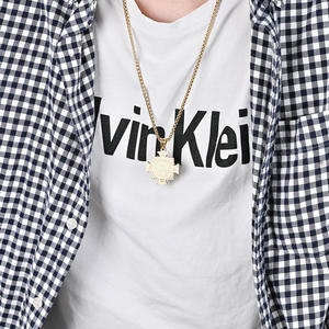 Collana con Ciondolo <span class=keywords><strong>San</strong></span> Benedetto Esorcista in Acciaio Inox Placcato Oro 18K OAHLAN, Gioielli alla Moda per Uomo, Vendita all'Ingrosso - Product Image 6