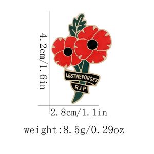 Fabrikant Emaille Klaproos Bloem Opdat We Niet Vergeten Pin Badge Festival Van Herdenkingsdag Souvenir Reversspeld Broche - Product Image 2